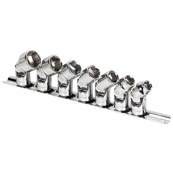 7Pc 3/8" Drive6Pt SAE Universal Socket Set